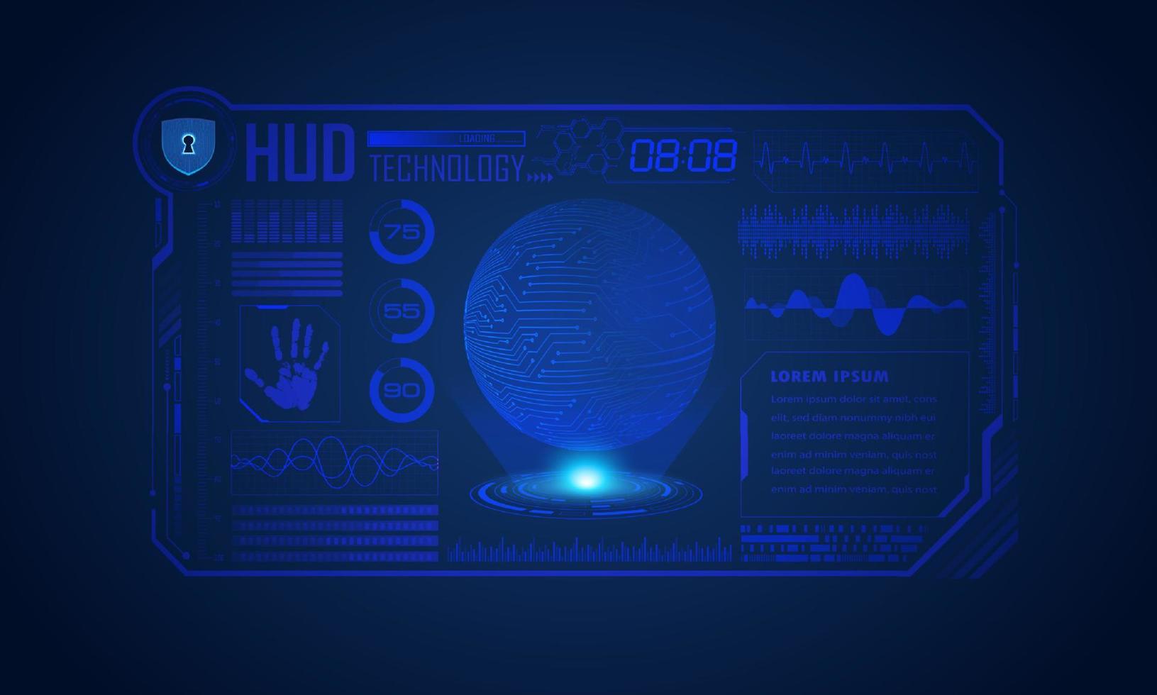 modern hud technologie scherm achtergrond vector