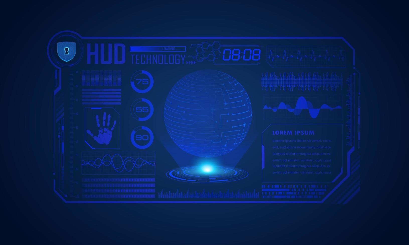 modern hud technologie scherm achtergrond vector