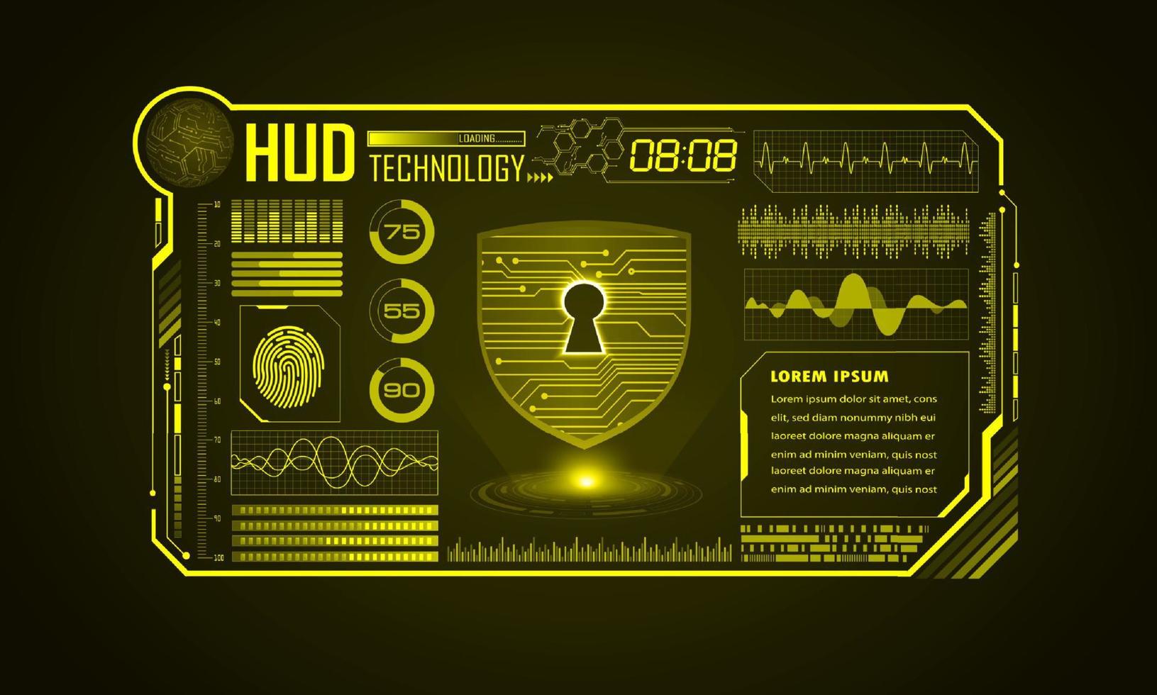 modern hud technologie scherm achtergrond vector