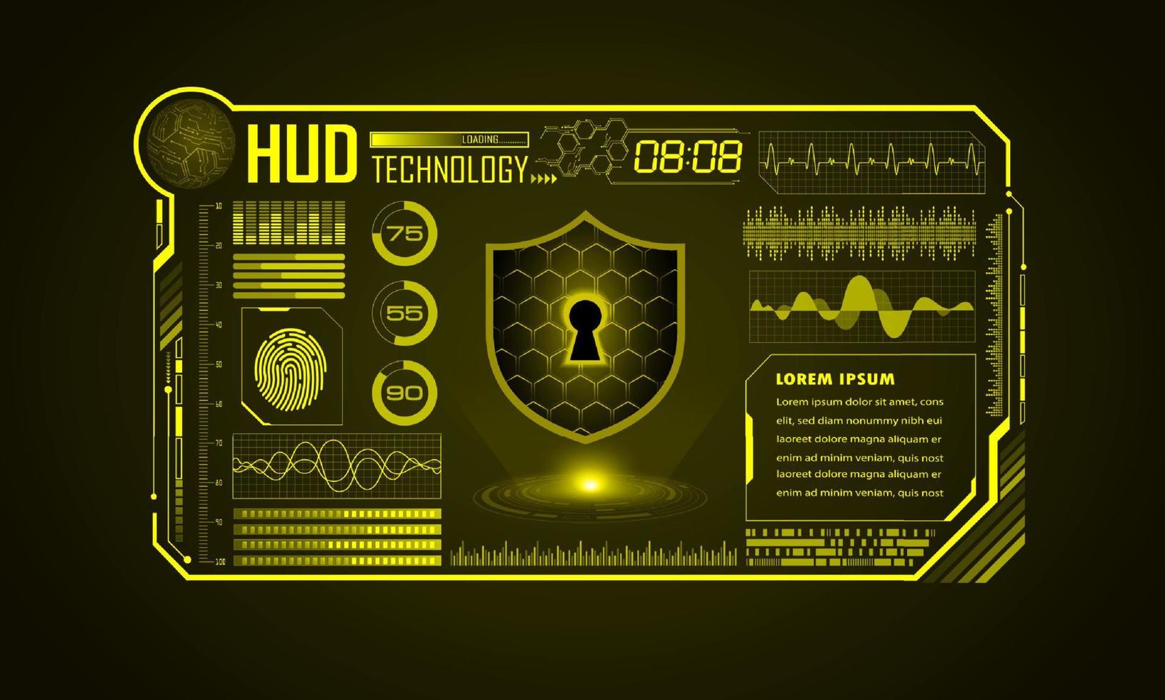 modern hud technologie scherm achtergrond vector