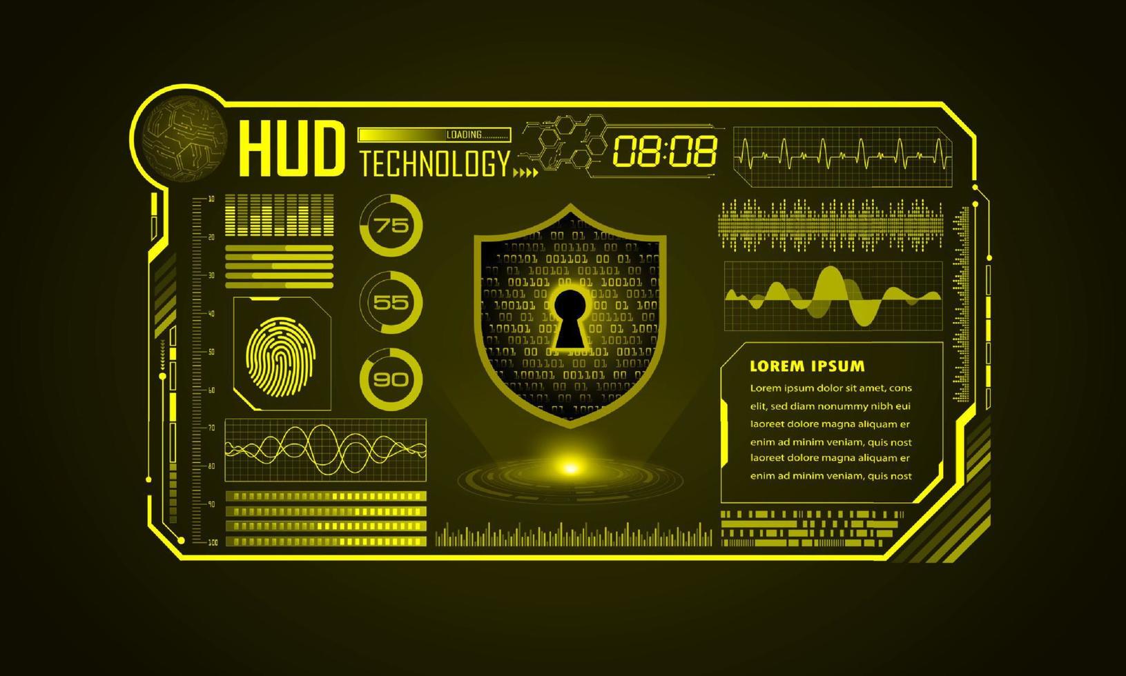 modern hud technologie scherm achtergrond vector