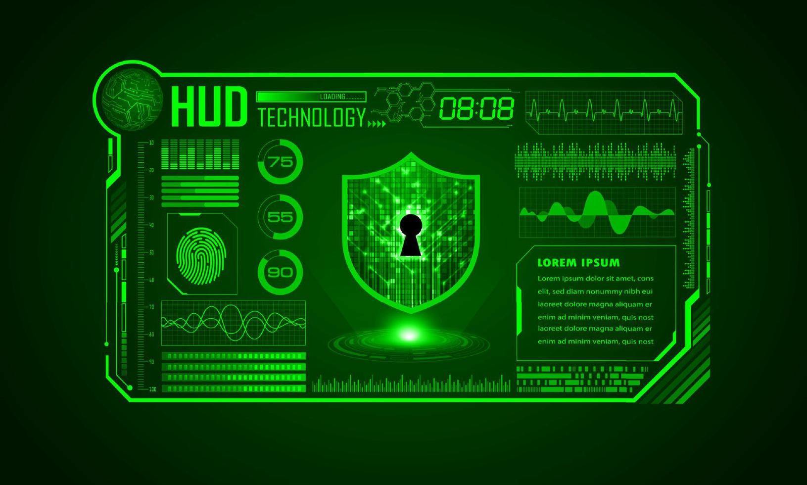 modern hud technologie scherm achtergrond vector