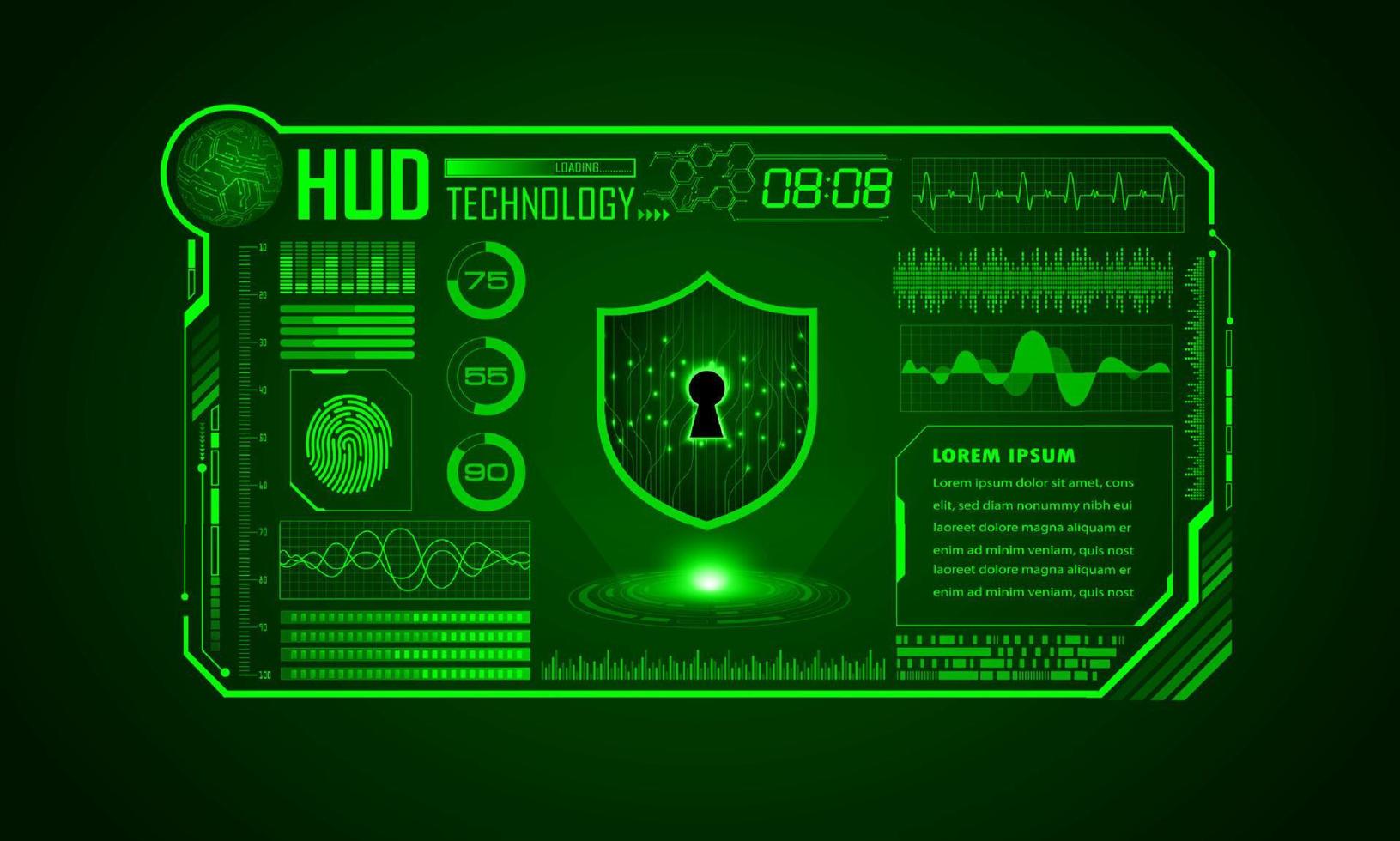 modern hud technologie scherm achtergrond vector