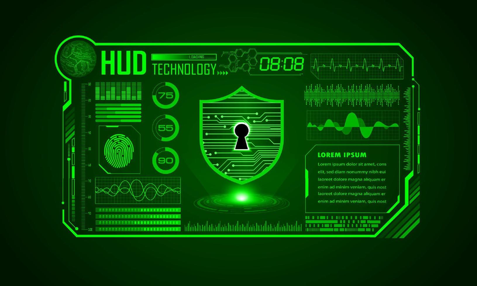 modern hud technologie scherm achtergrond vector