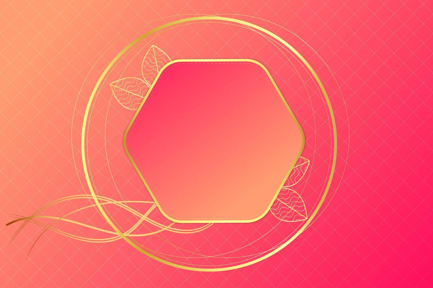 modern luxe abstract achtergrond met gouden lijn elementen roze goud helling achtergrond modern voor ontwerp vector