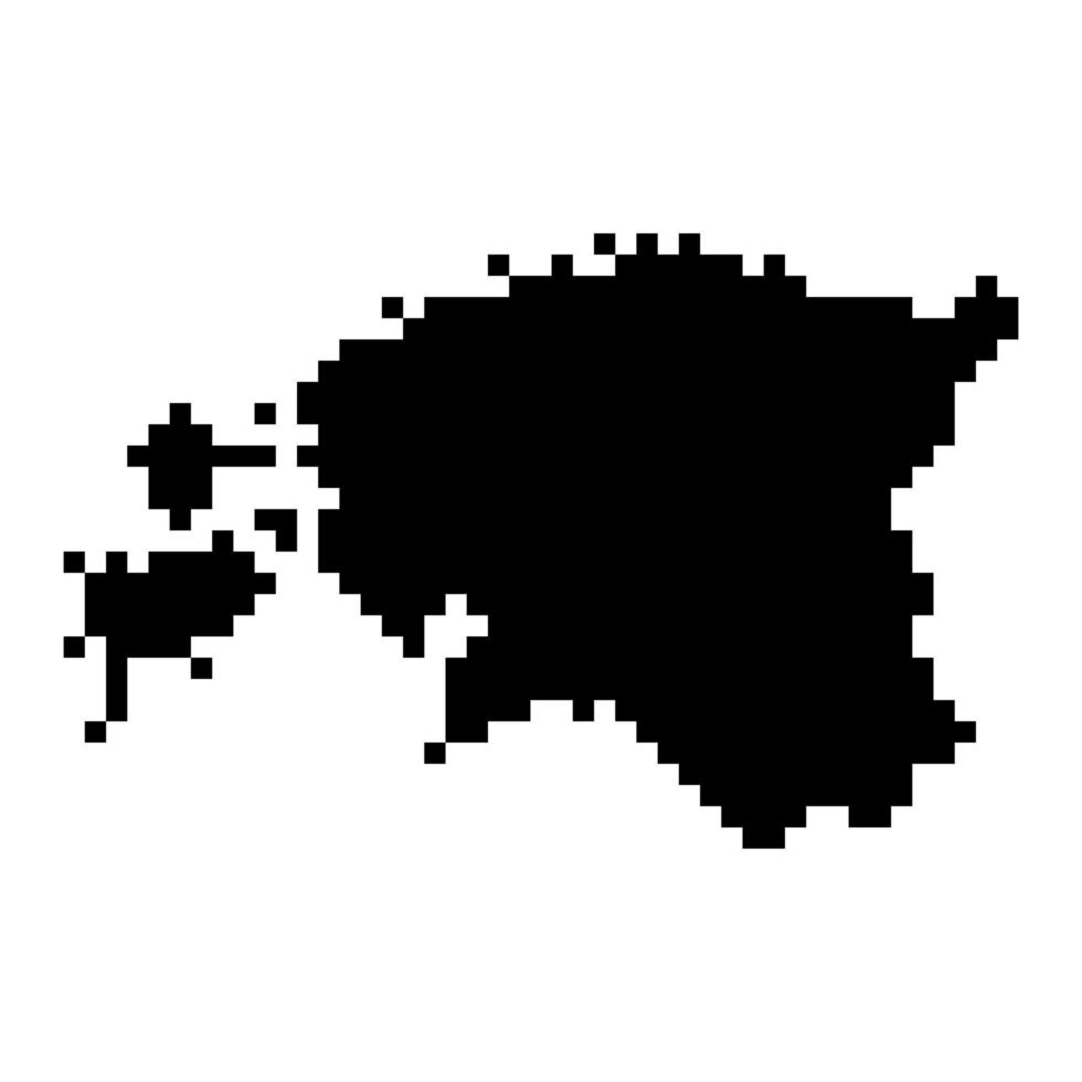 pixel kaart van Estland. vector illustratie.
