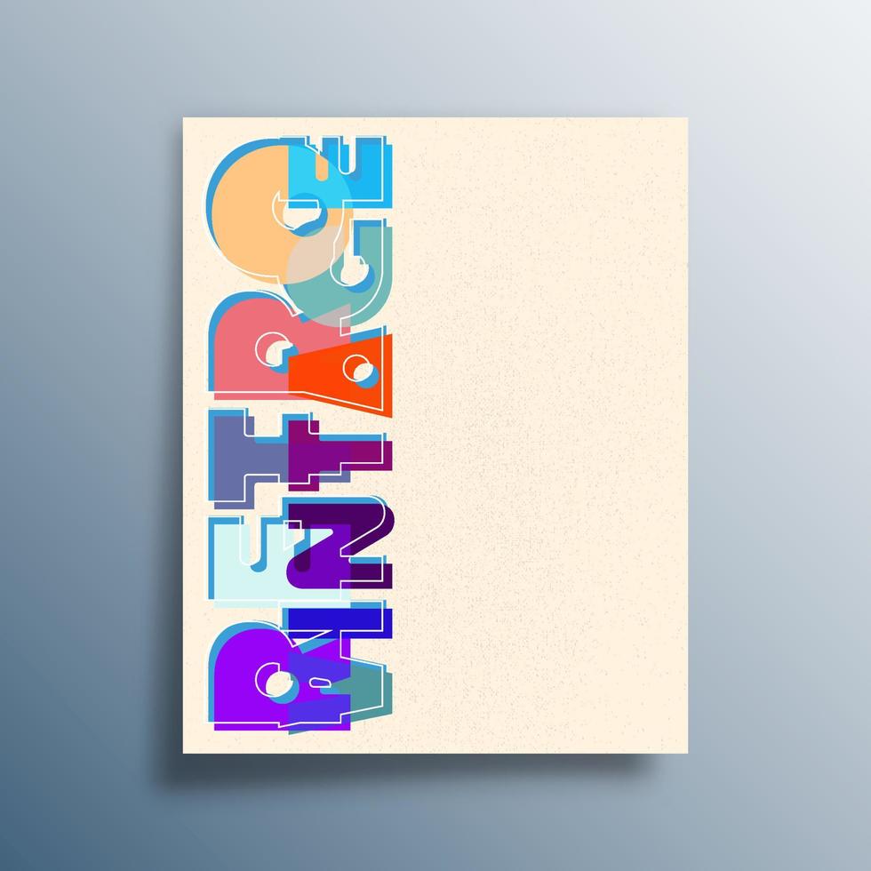 retro ontwerp poster met wijnoogst kleurrijk brieven. vector illustratie.