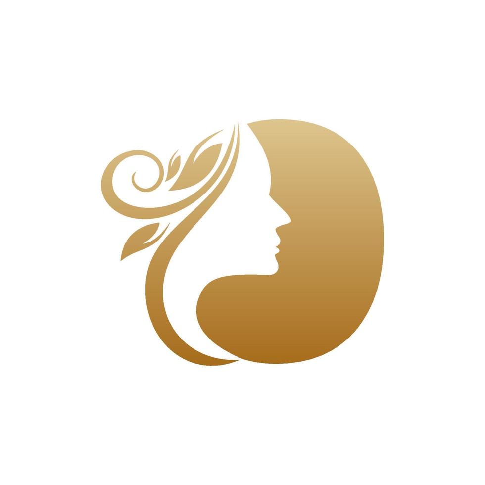 eerste O gezicht schoonheid logo ontwerp Sjablonen vector