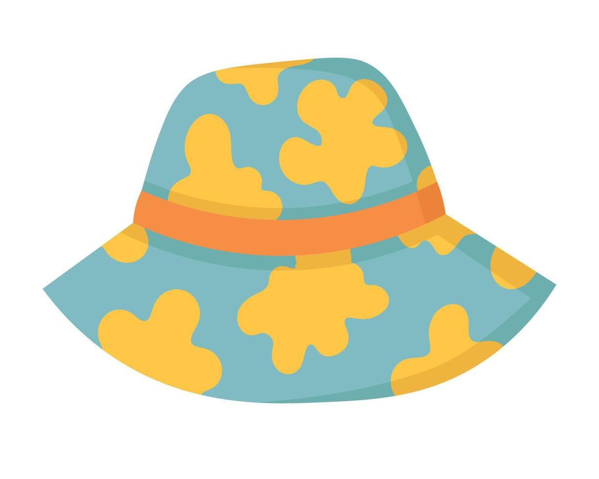 tekening clip art. hoed van een vakantieganger, toerist. allemaal voorwerpen zijn opnieuw geschilderd. vector