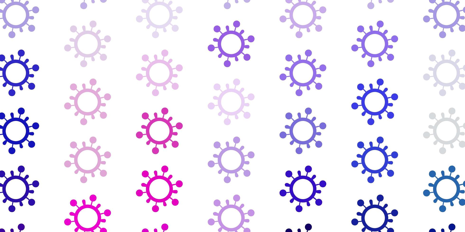 lichtroze, groene vectorachtergrond met covid-19 symbolen. vector