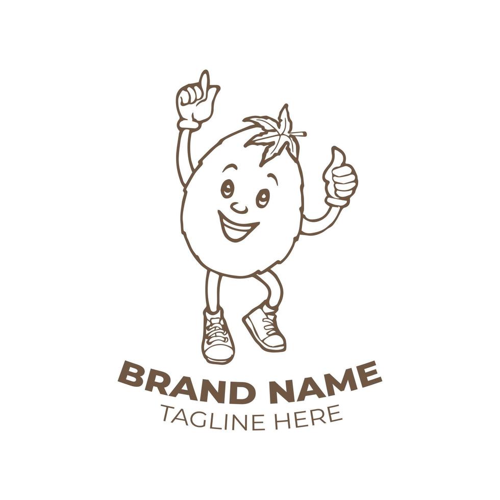 mascotte baby hennep tekenfilm logo vector