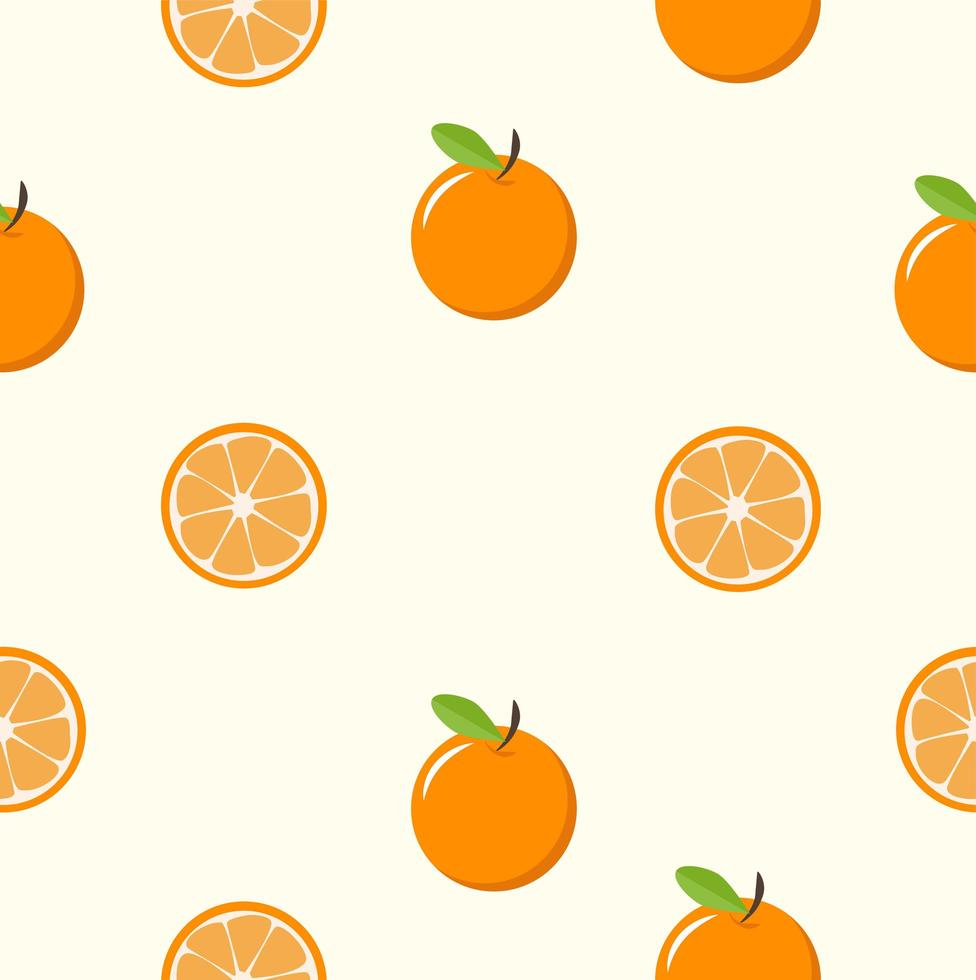 oranje fruit naadloze patroon achtergrond vector