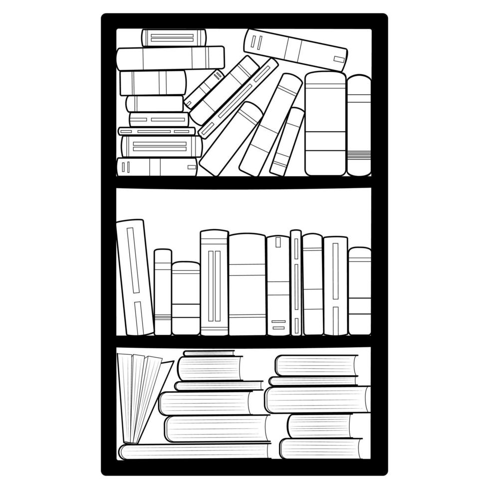 boek boekenkast vector