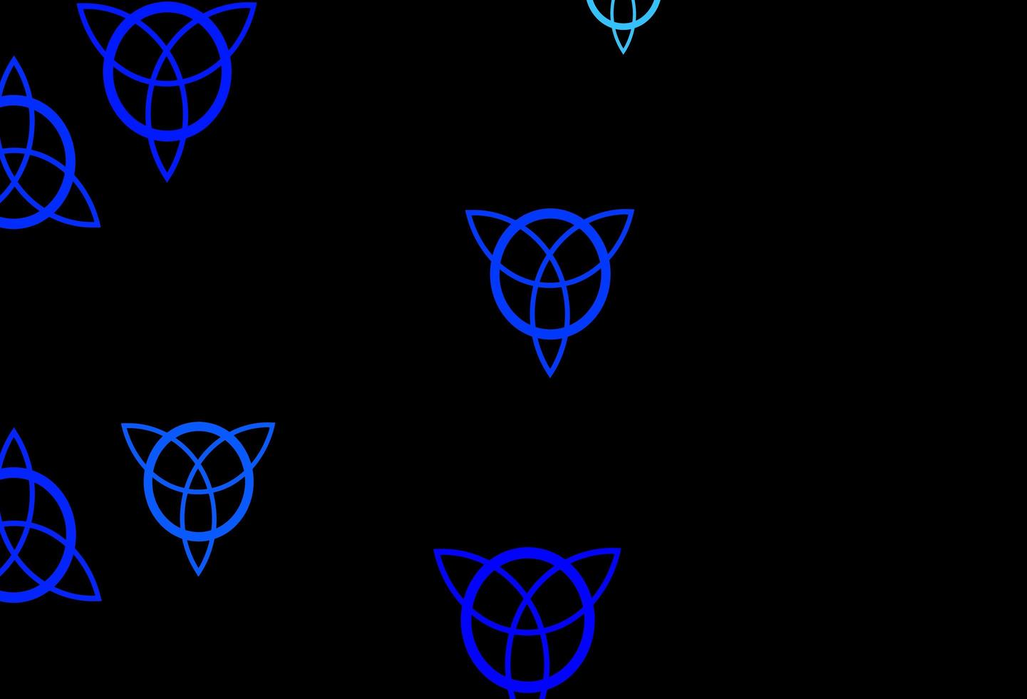 donkerblauwe vectortextuur met godsdienstsymbolen. vector