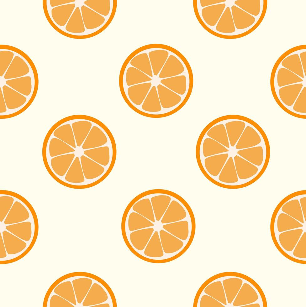 sinaasappel fruit plakjes naadloze patroon achtergrond vector