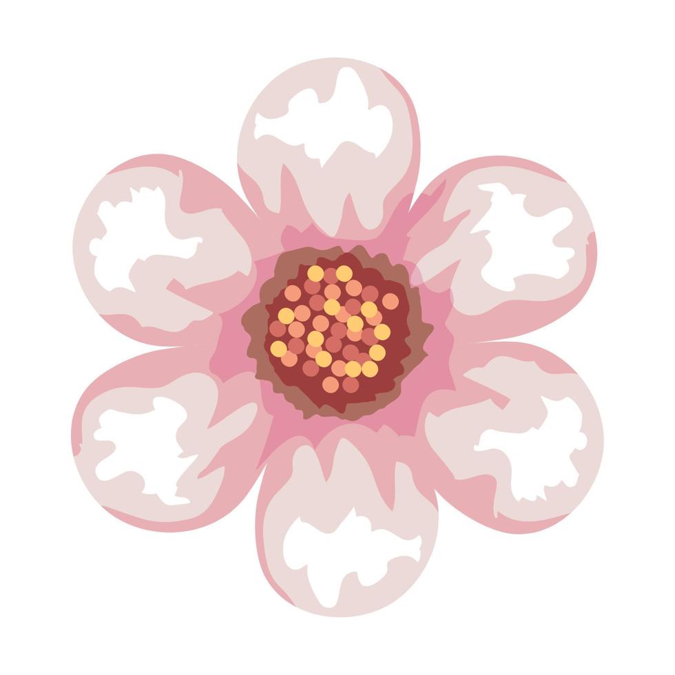 roze bloem tekening vector ontwerp