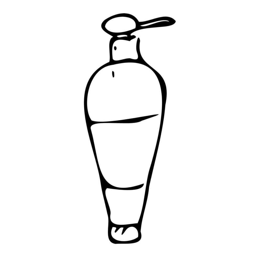 kosmetik fles symbool lichaam zorg spa salon.spa behandeling.alternatief medicijn.eenvoudig geïsoleerd icoon Aan wit achtergrond. vector