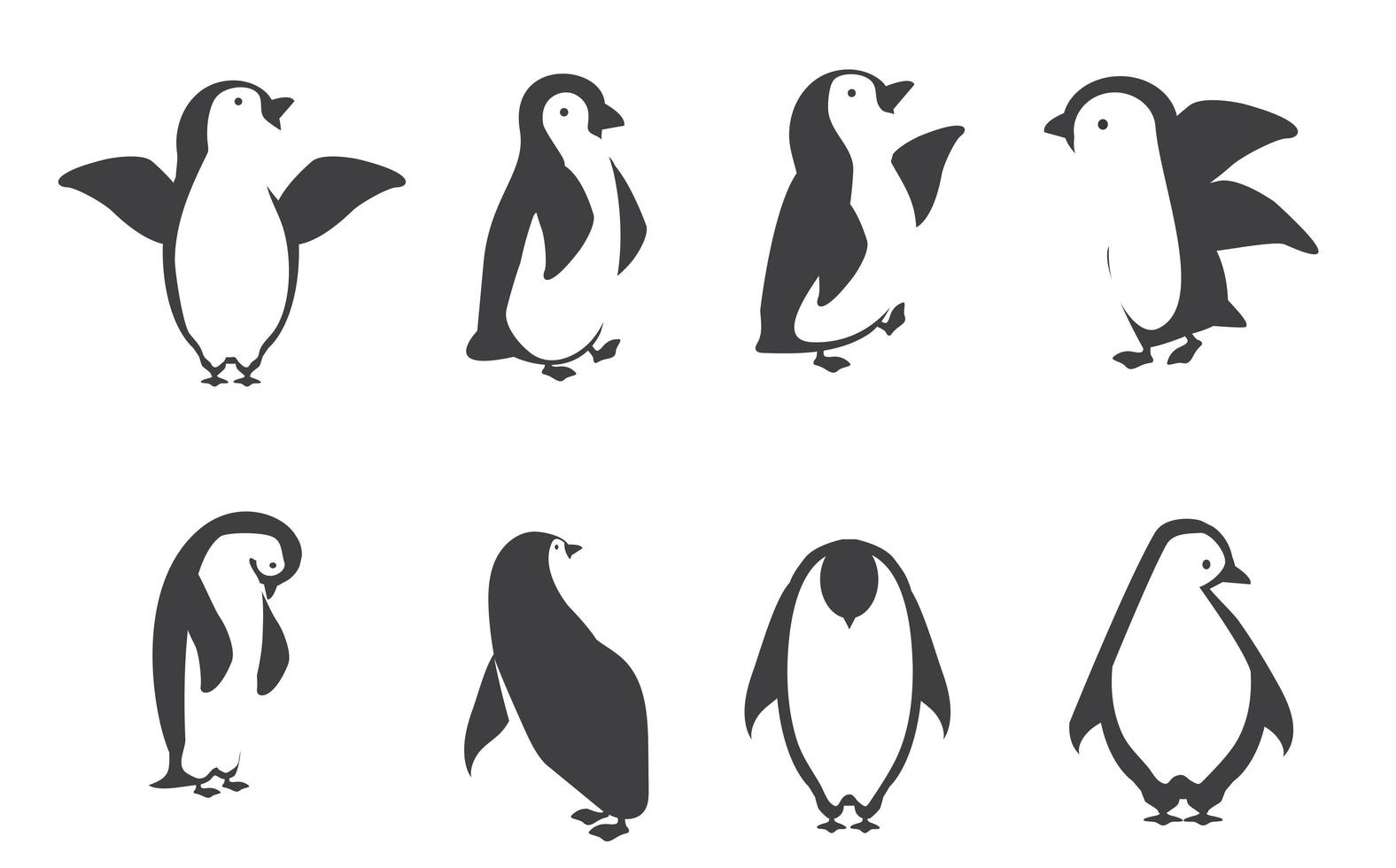 pinguïn tekenset vector