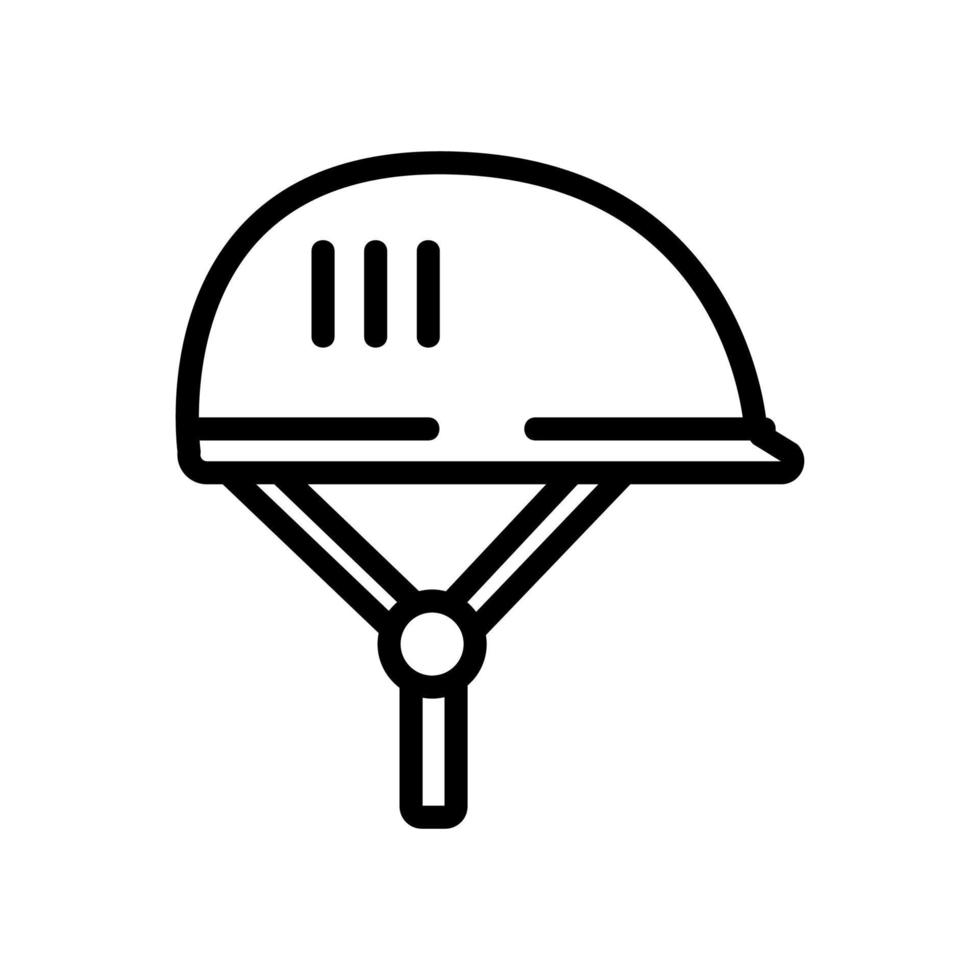 beschermende helm voor hoofd pictogram vector overzicht illustratie