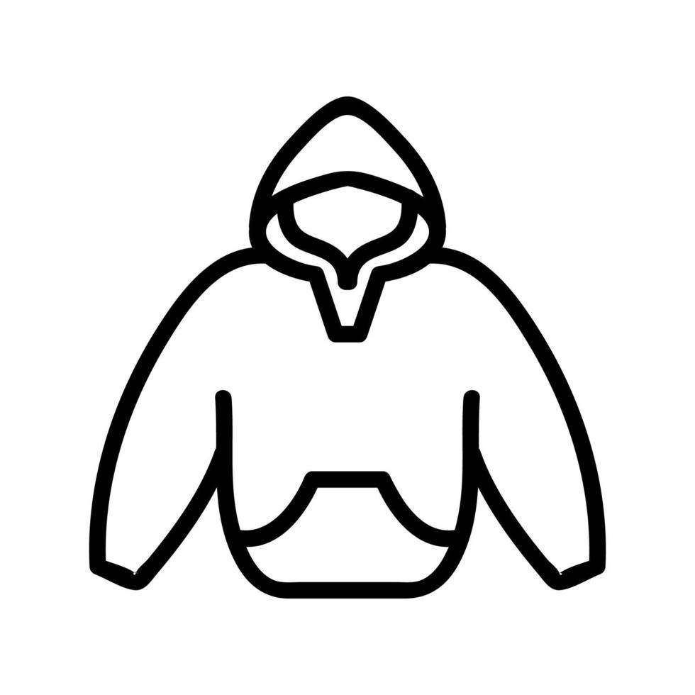 warme hoodie pictogram vector. geïsoleerde contour symbool illustratie vector