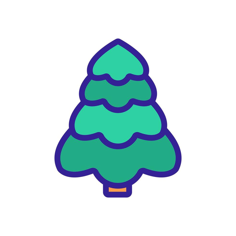 kerstboom pictogram vector. geïsoleerde contour symbool illustratie vector