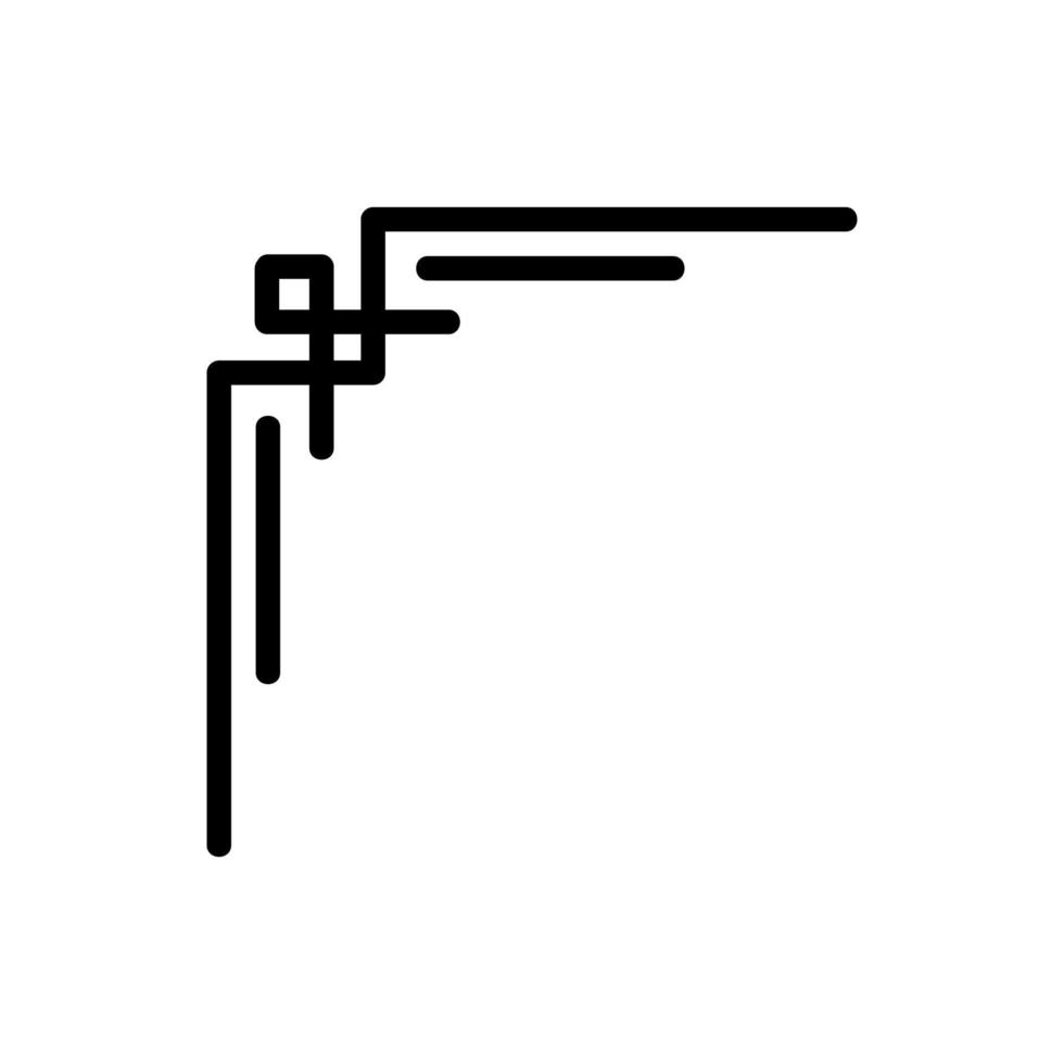 grens hoek kader is de vector icoon. geïsoleerd contour symbool illustratie
