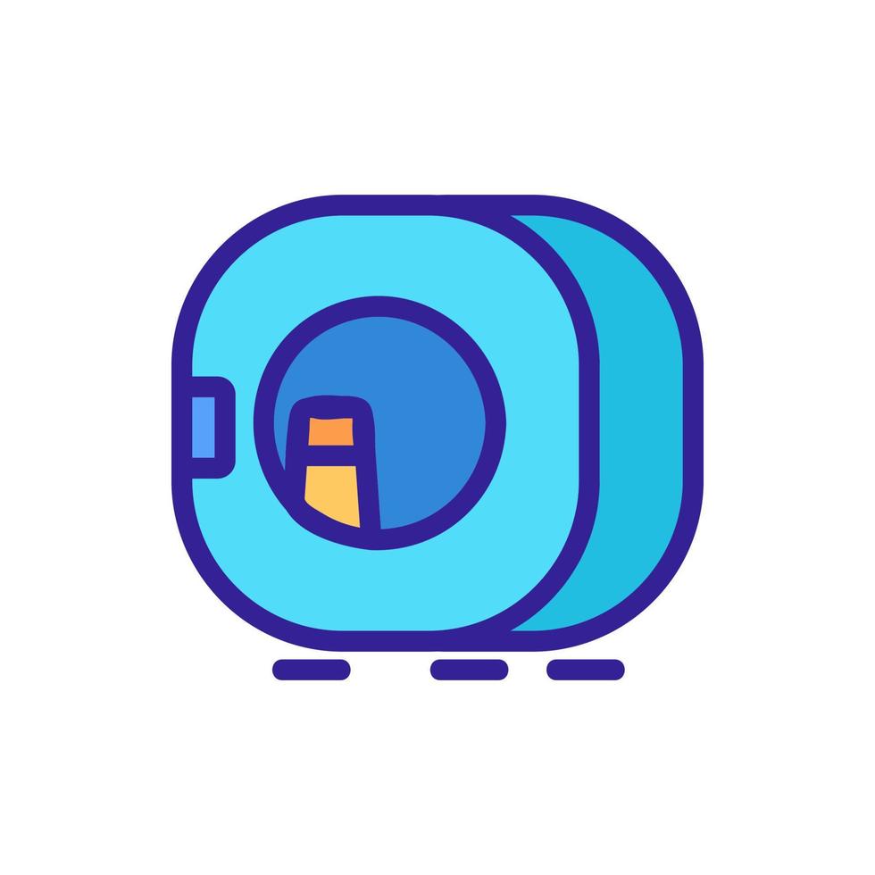 circulaire bedenken koelkast met venster icoon vector schets illustratie