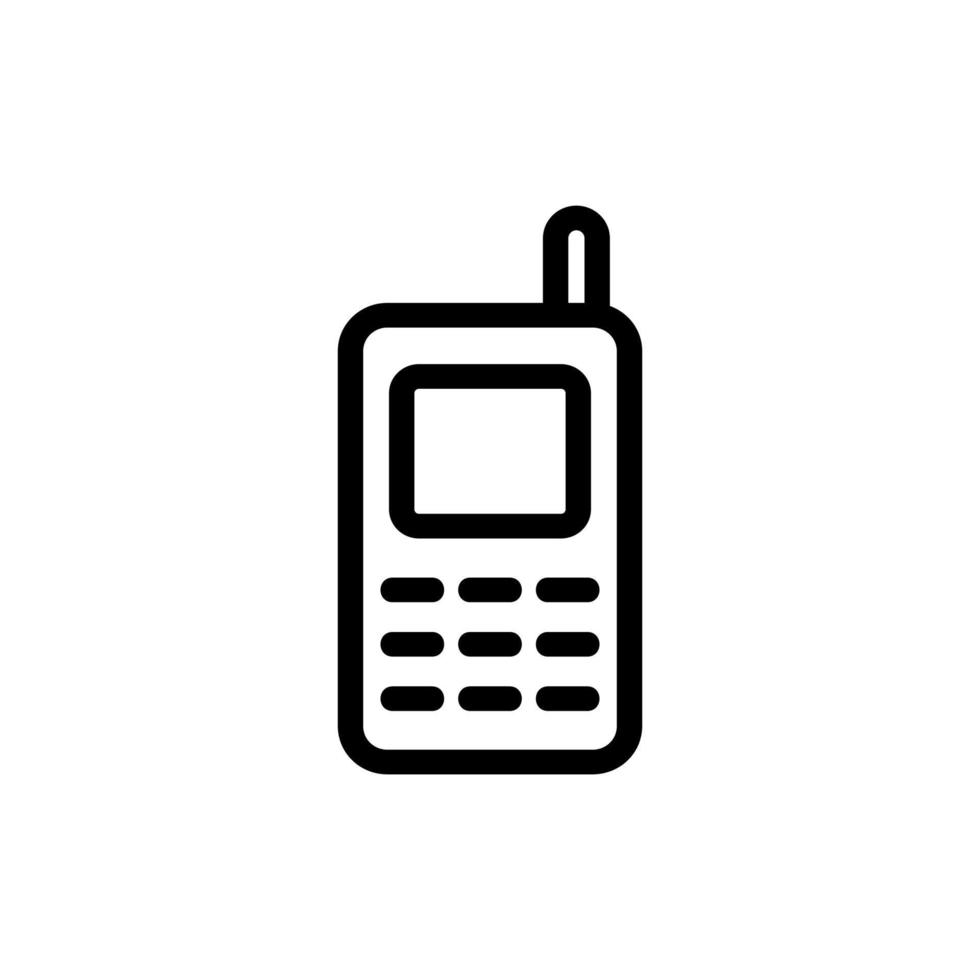 mobiele communicatie pictogram vector. geïsoleerde contour symbool illustratie vector