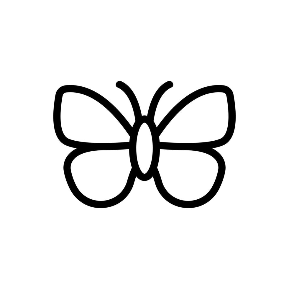 vlinder pictogram vector. geïsoleerde contour symbool illustratie vector