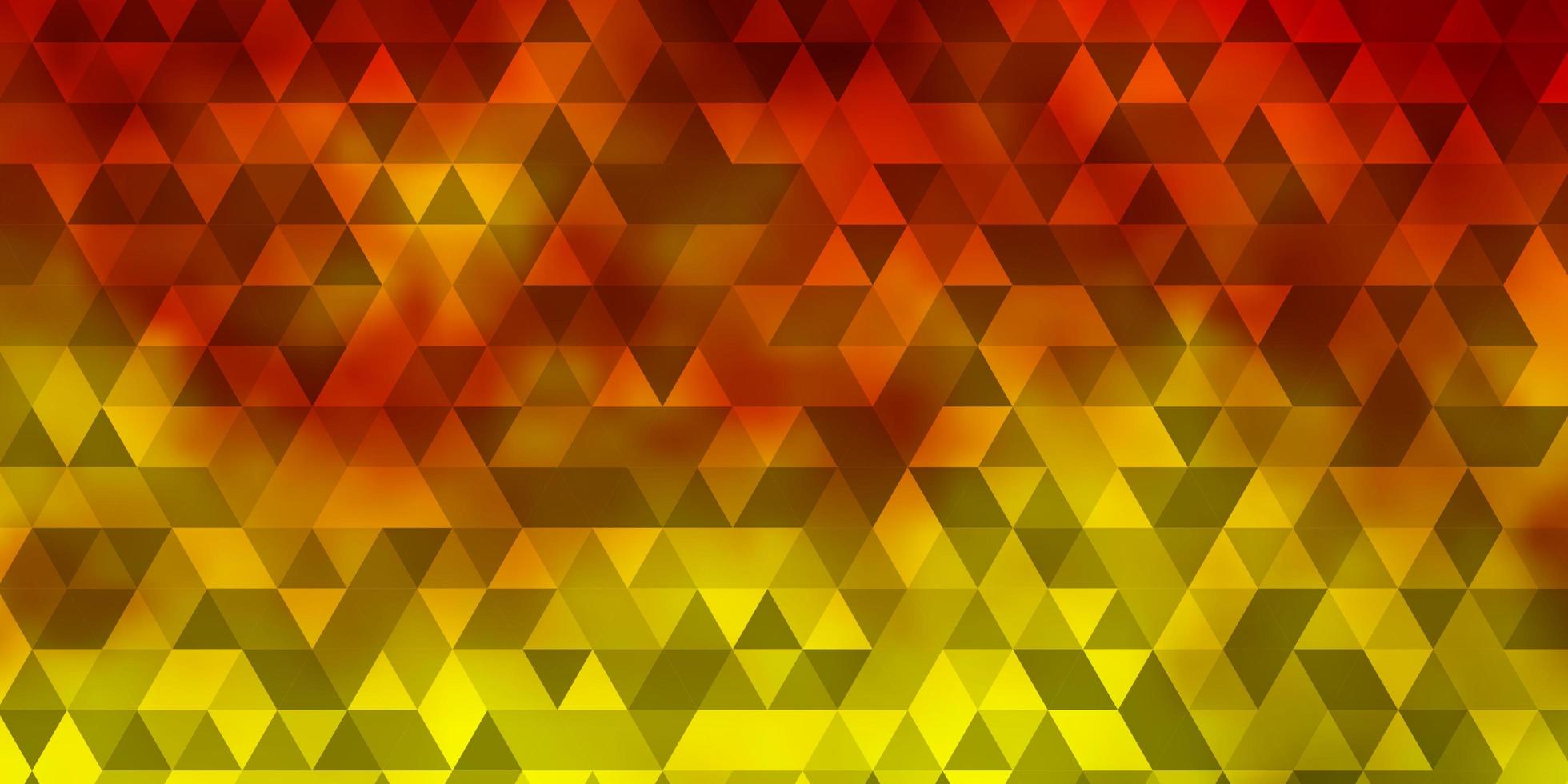 lichtgroen, geel vector sjabloon met kristallen, driehoeken.
