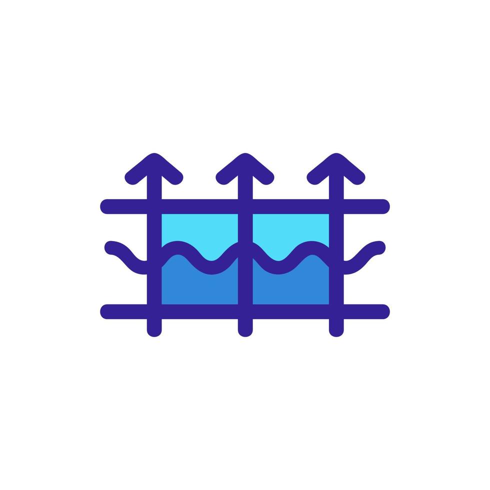 het vectorpictogram absorberen. geïsoleerde contour symbool illustratie vector