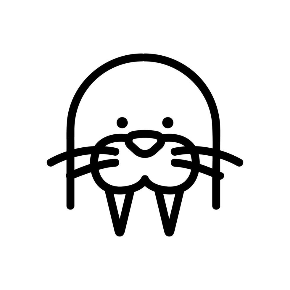 walrus icoon vector. geïsoleerd contour symbool illustratie vector