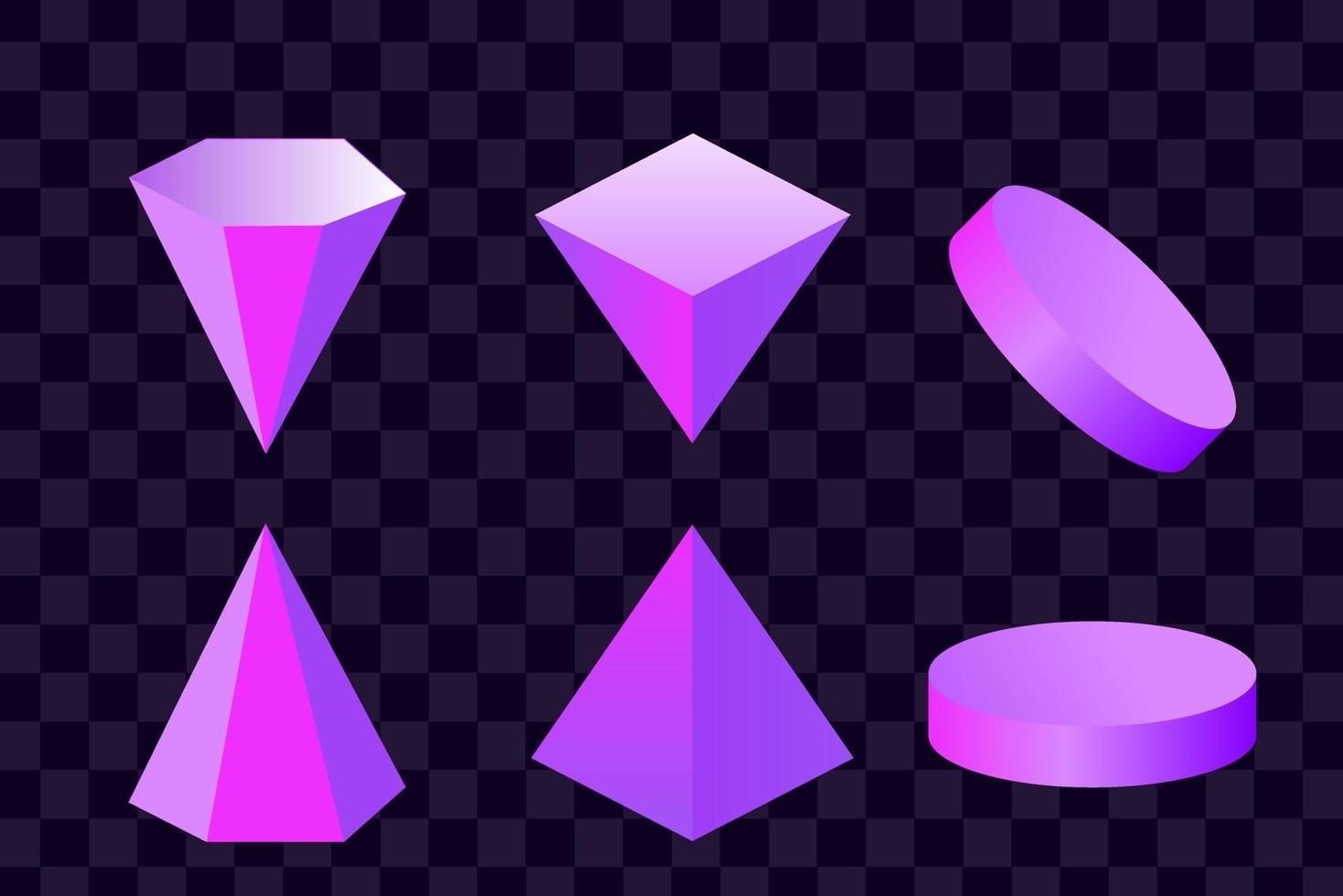 geïsoleerd vorm met Purper helling kleur. abstract 3d vector