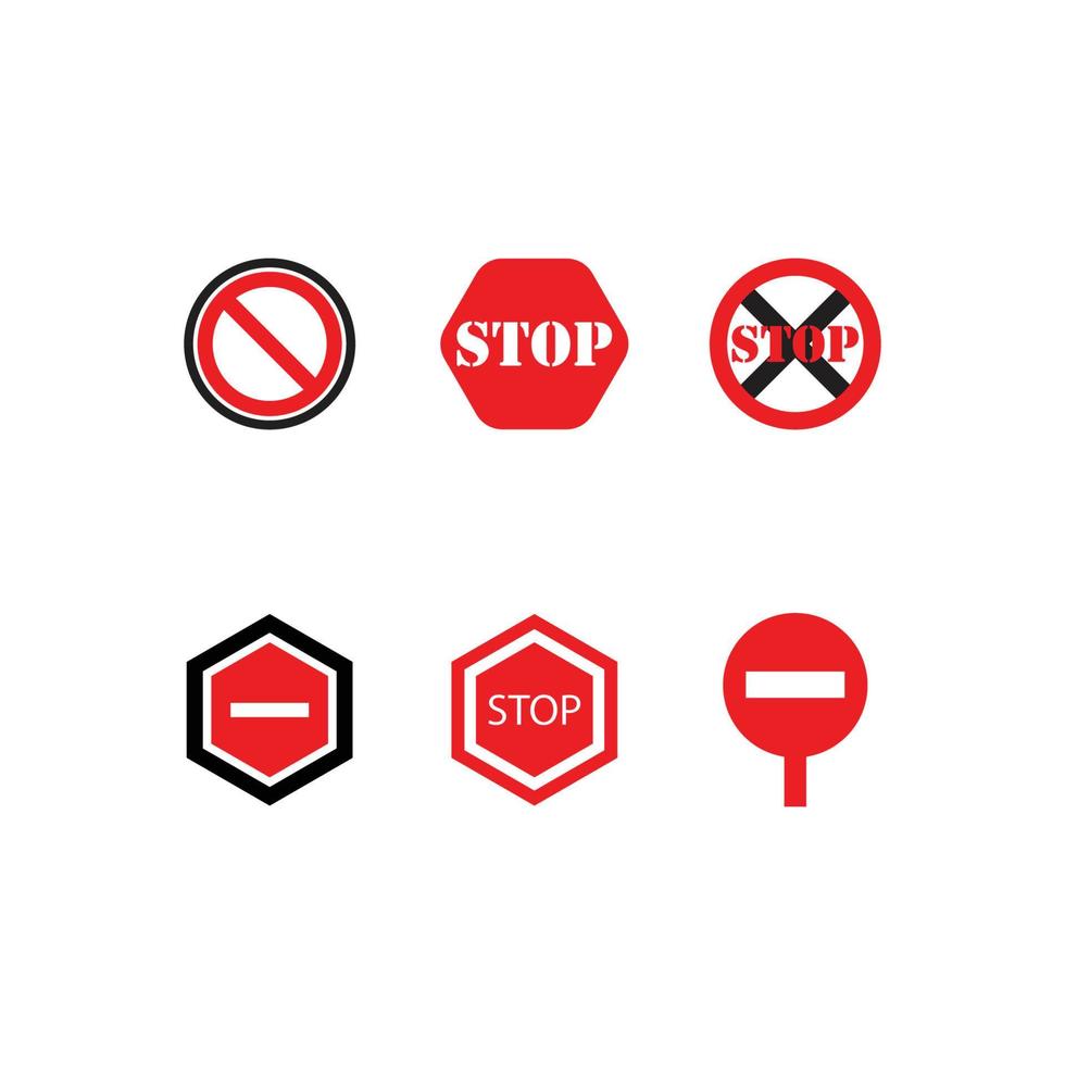 stop logo icoon vector