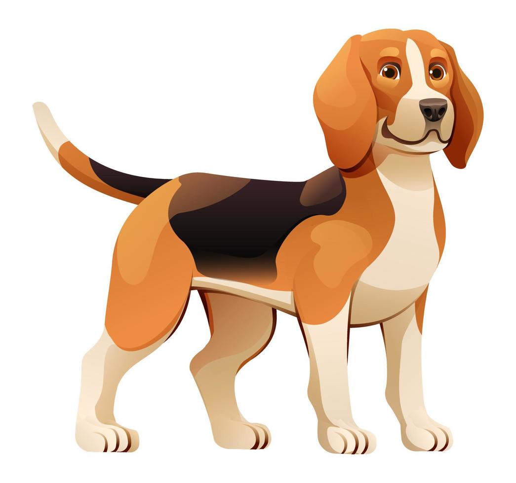 schattig brak hond vector tekenfilm illustratie