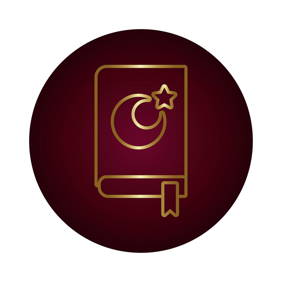 koran boek islam blok kleurovergang stijl vector illustratie ontwerp