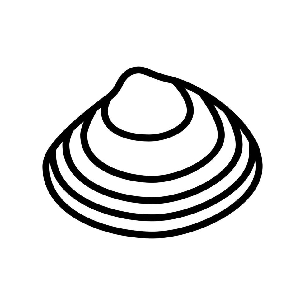 surfen clam lijn icoon vector illustratie
