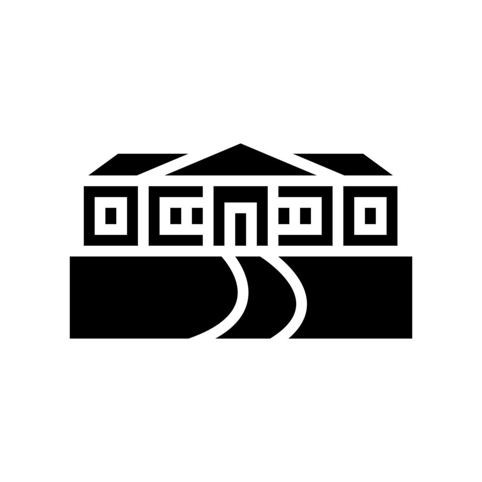 boerderij huis glyph icoon vector illustratie