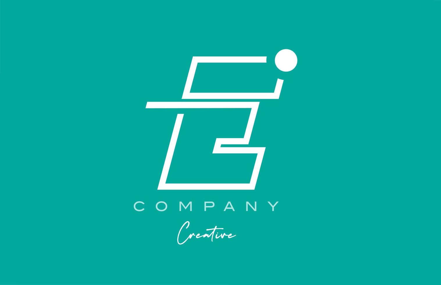 groen e alfabet brief logo icoon ontwerp met pastel achtergrond. creatief sjabloon voor bedrijf en bedrijf vector
