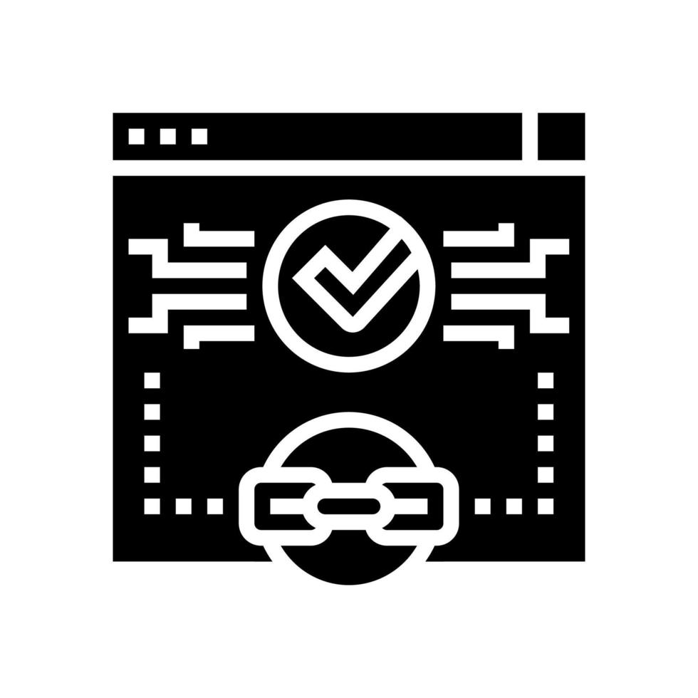relevant koppeling glyph icoon vector illustratie