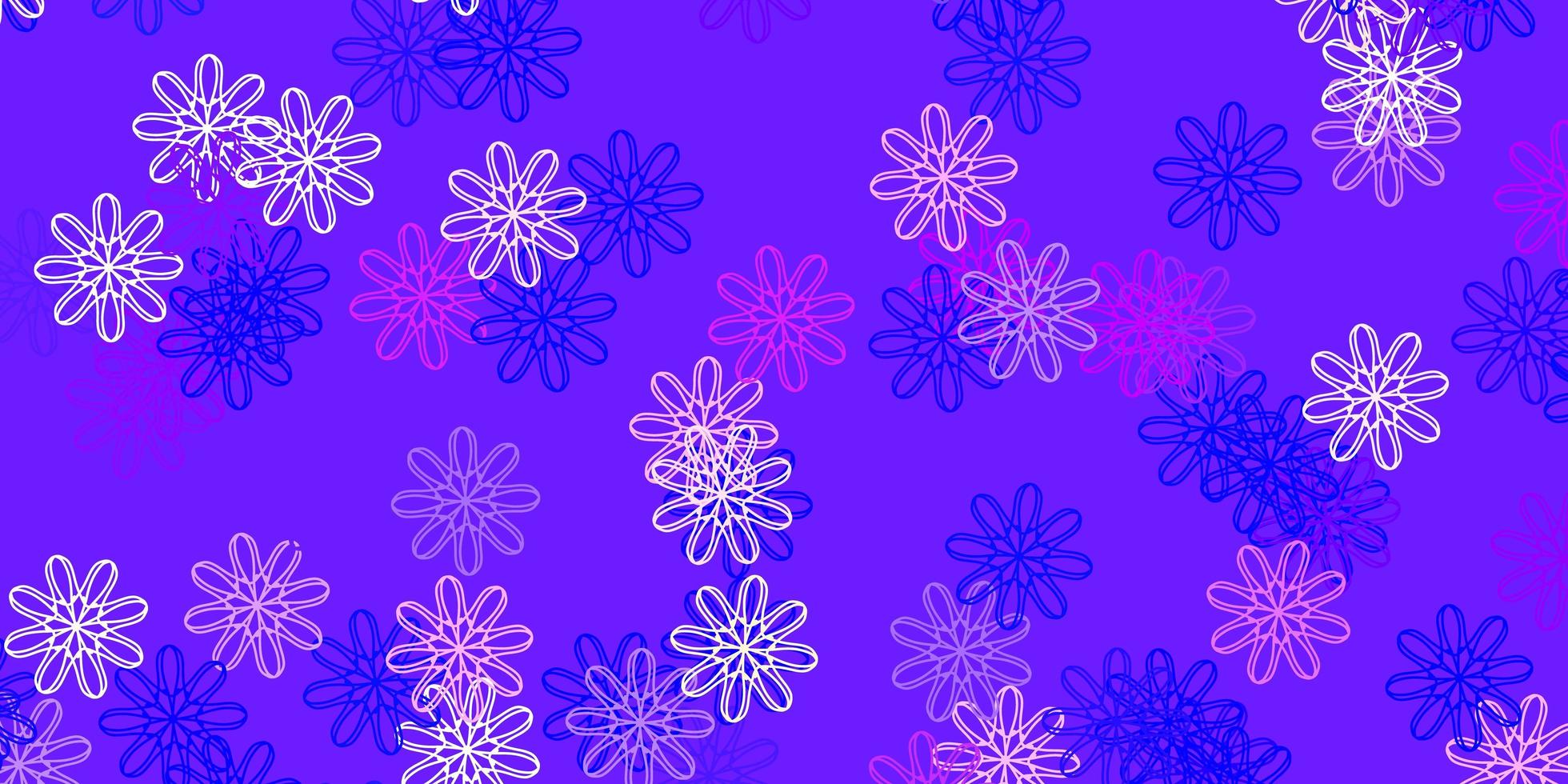 lichtroze, blauwe vector natuurlijke lay-out met bloemen.