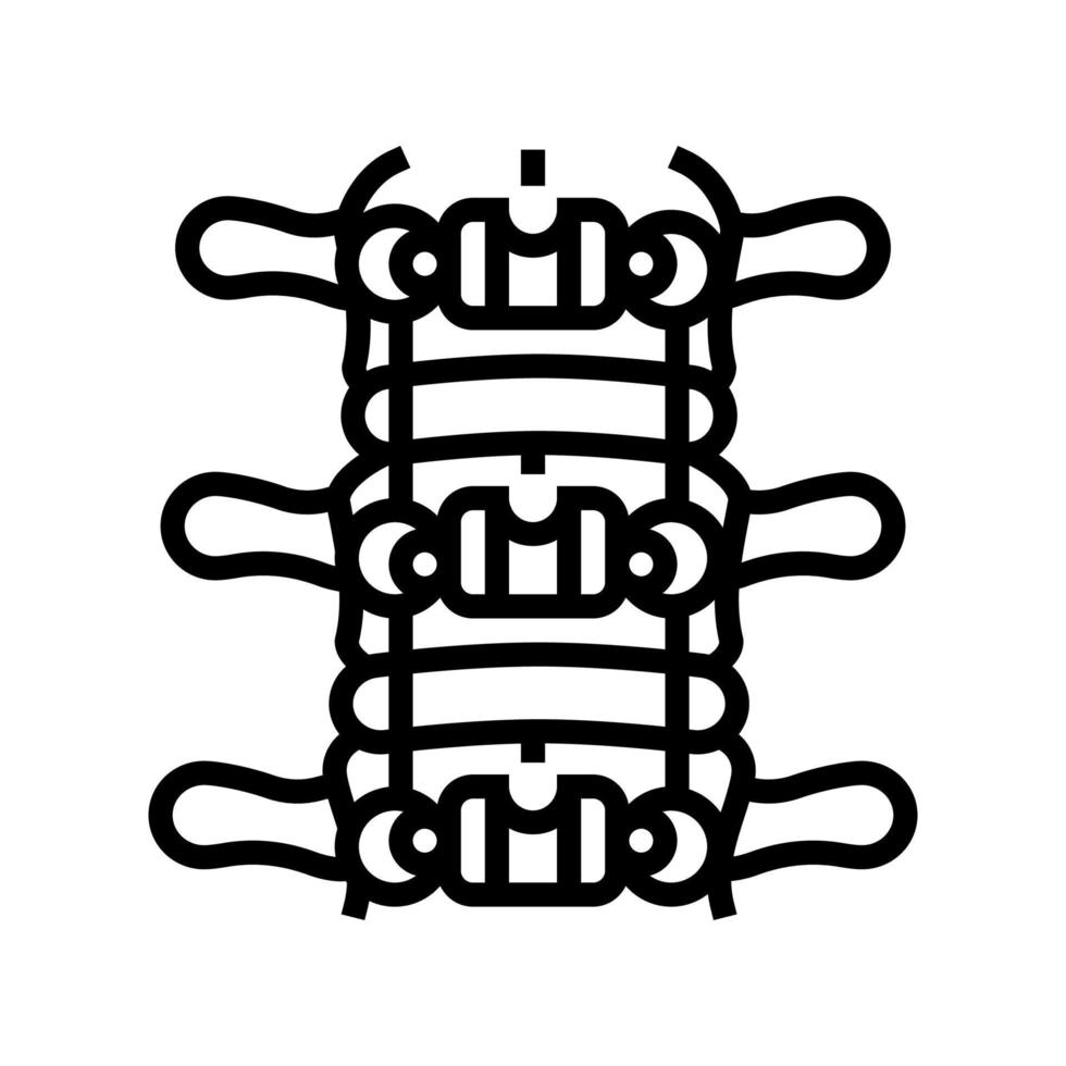 spinal fusie lijn icoon vector illustratie