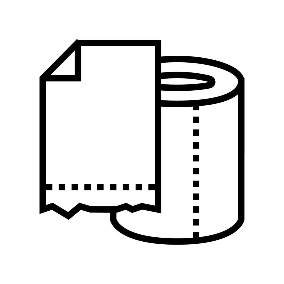 toilet papier rollen lijn icoon vector illustratie