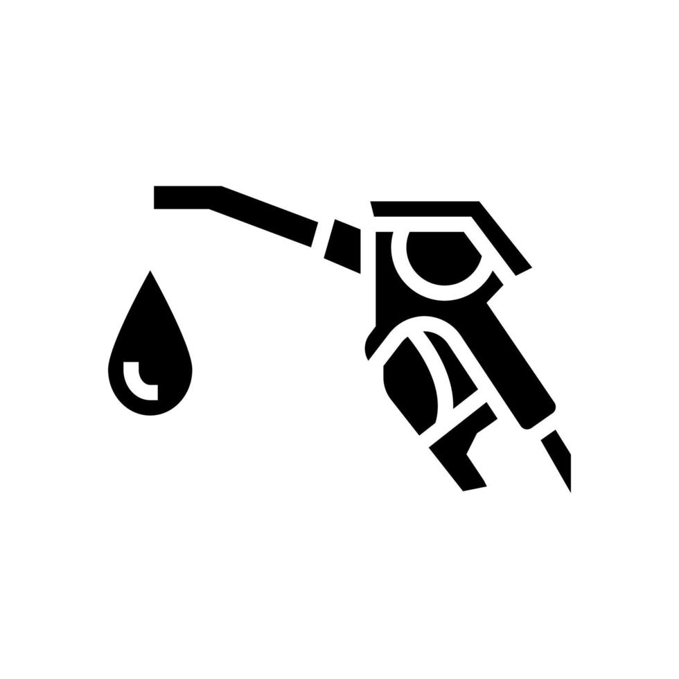 waterstof tankstation glyph pictogram vectorillustratie vector