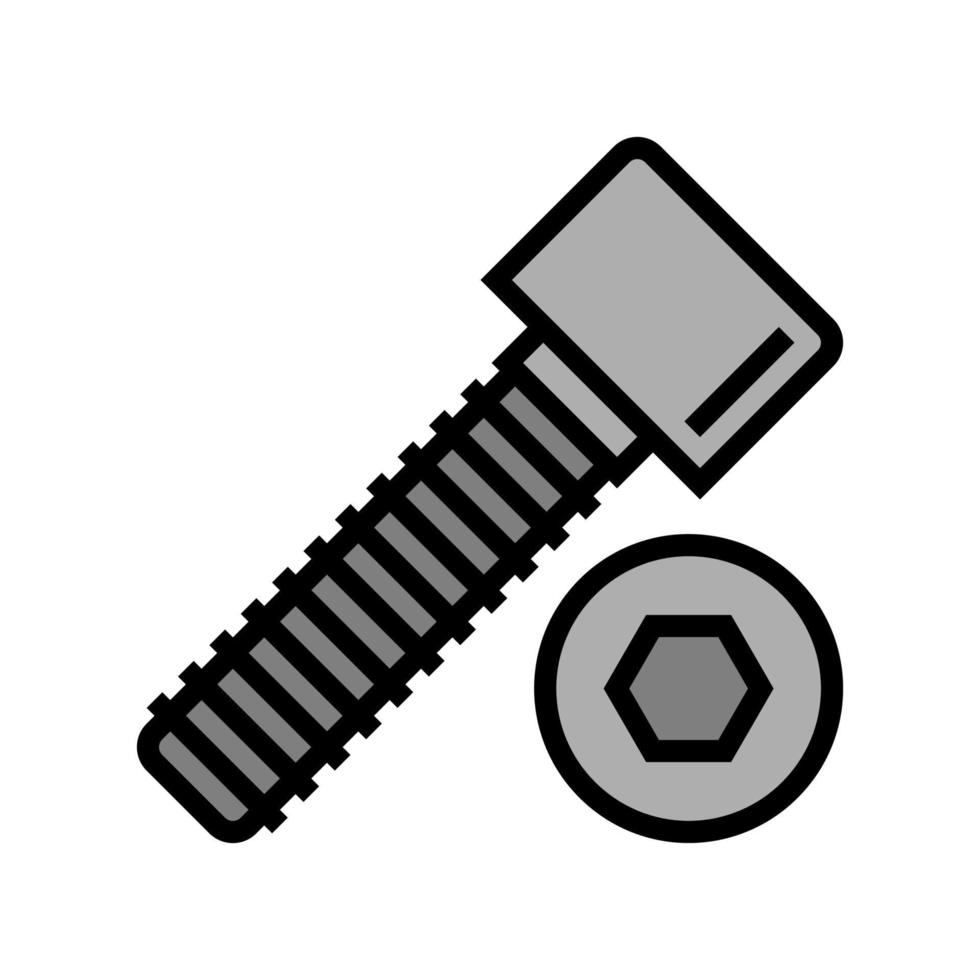 stopcontact hoofd schroef kleur icoon vector illustratie