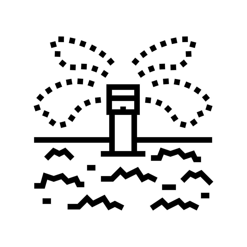 irrigatie systeem voor gieter lijn icoon vector illustratie