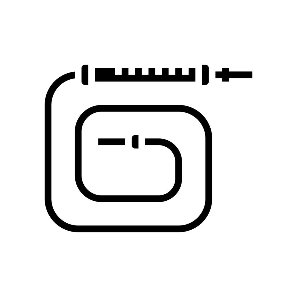 klassiek hookah slang glyph icoon vector illustratie