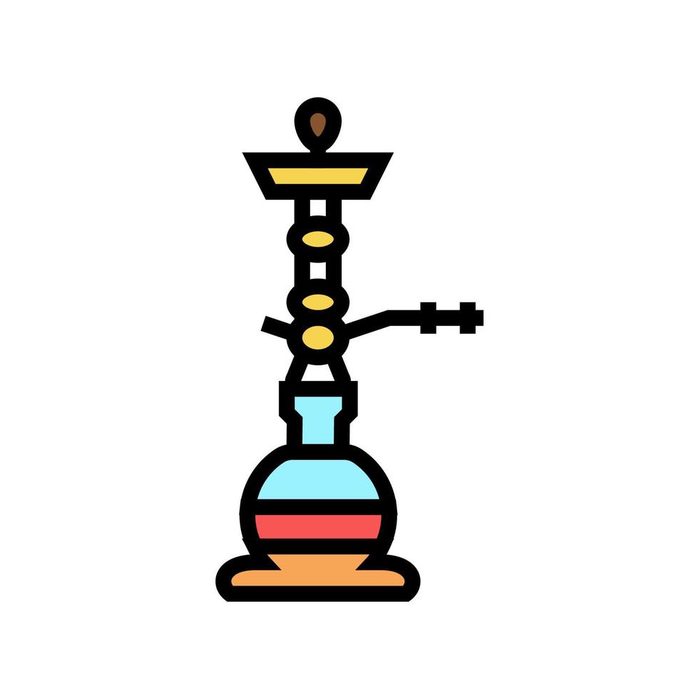 Egyptische hookah kleur icoon vector illustratie