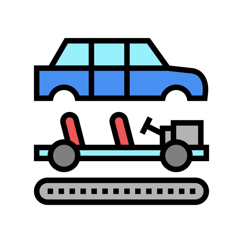 bijeenkomst van allemaal auto onderdelen kleur icoon vector illustratie