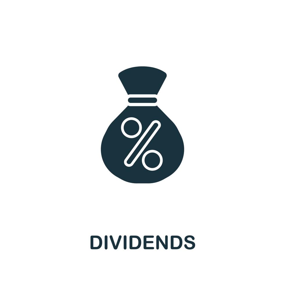 dividenden icoon van investering verzameling. gemakkelijk lijn dividenden icoon voor Sjablonen, web ontwerp en infographics vector